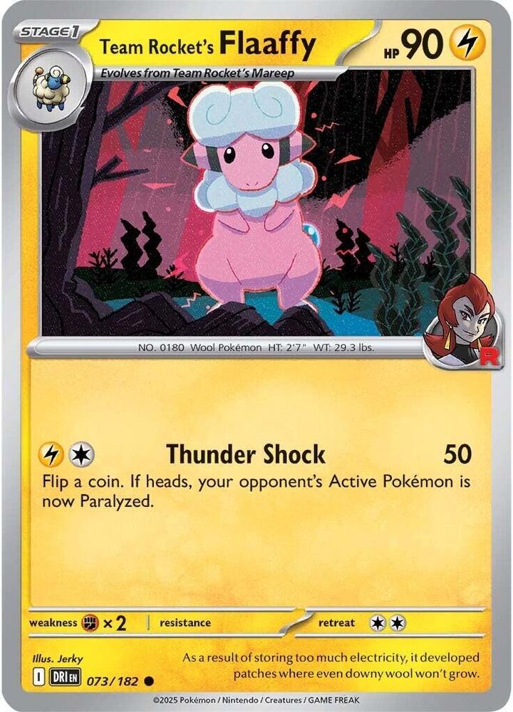 Team Rocket's Flaaffy Common Regular DRI 073/182 NM
