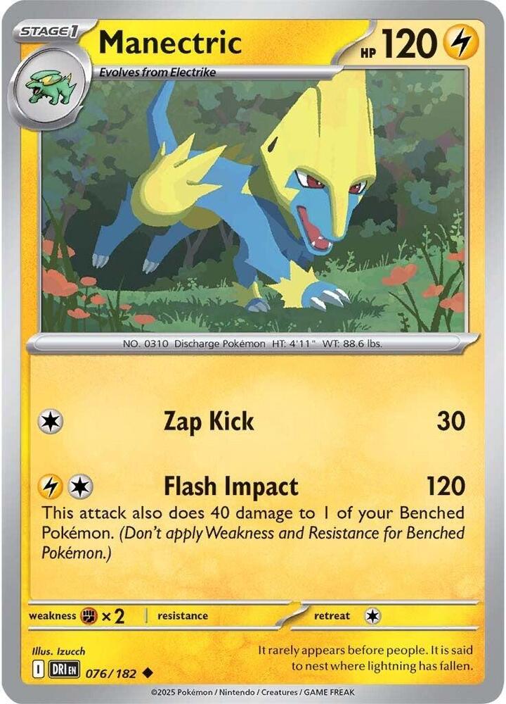 Manectric Uncommon Regular DRI 076/182 NM