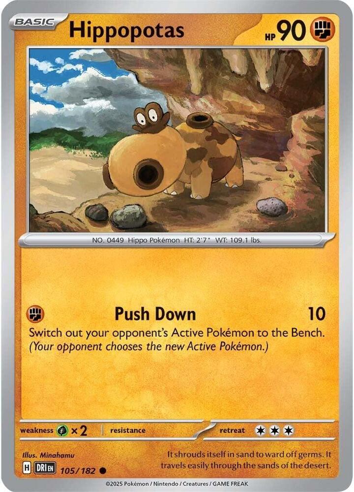 Hippopotas Common Reverse Holo DRI 105/182 NM