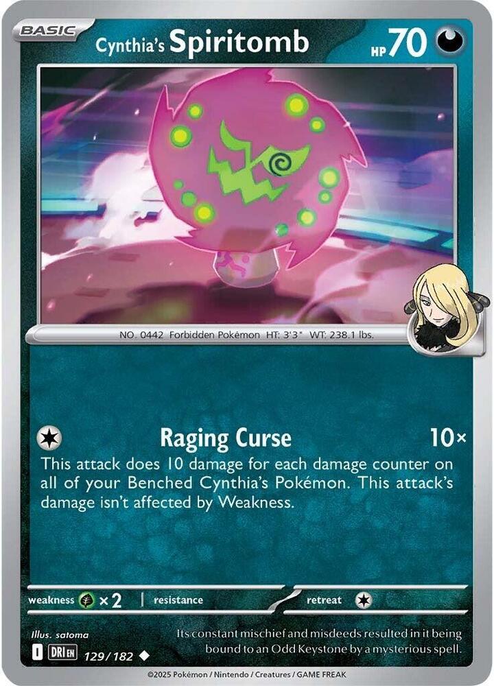 Cynthia's Spiritomb Uncommon Regular DRI 129/182 NM