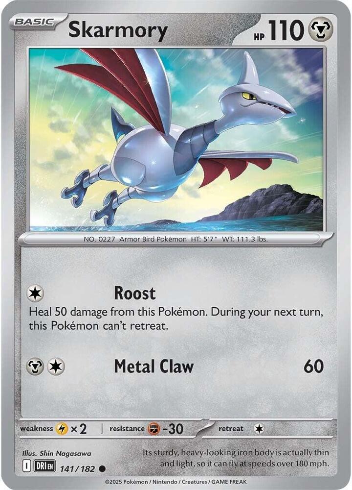 Skarmory Common Reverse Holo DRI 141/182 NM