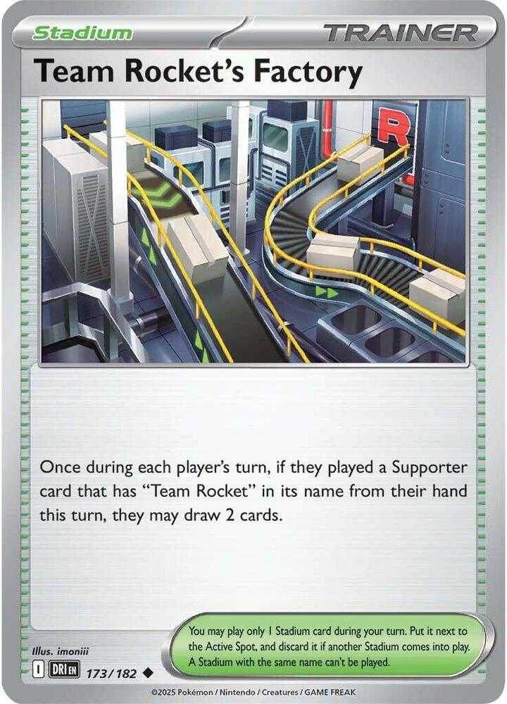 Team Rocket's Factory Uncommon Regular DRI 173/182 NM