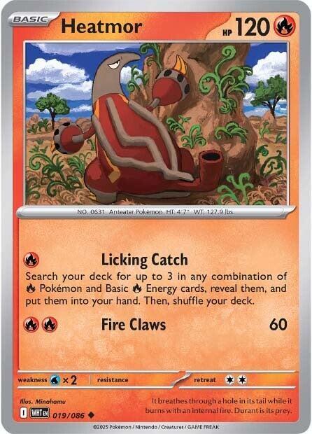 Heatmor Uncommon Reverse Holo WHT 019/086 NM