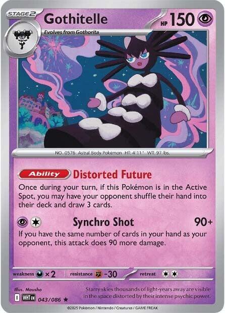 Gothitelle Rare Reverse Holo WHT 043/086 NM
