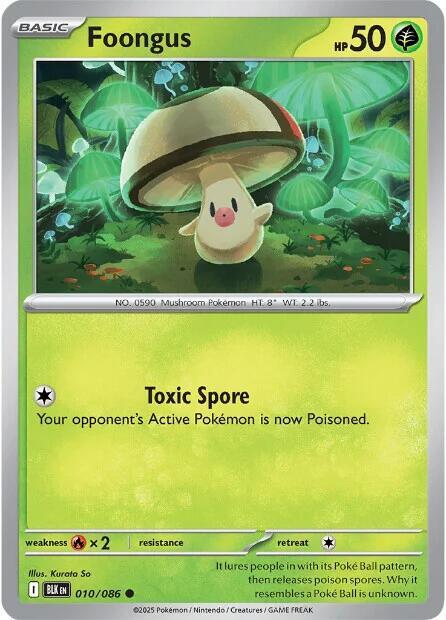 Foongus Common Reverse Holo BLK 010/086 NM
