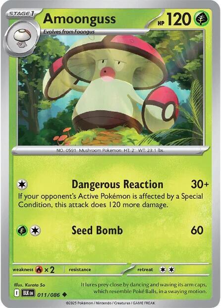 Amoonguss Uncommon Regular BLK 011/086 NM