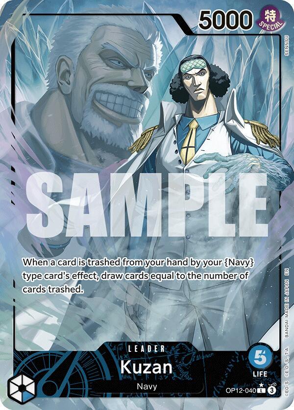 Kuzan (040) (Alternate Art) L Foil OP12 OP12-040 NM