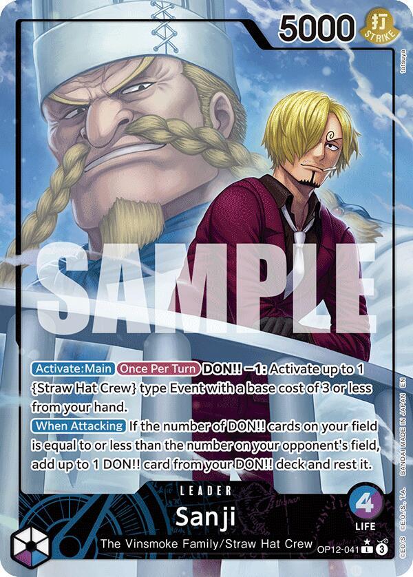 Sanji (041) (Alternate Art) L Foil OP12 OP12-041 NM