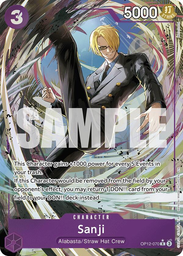 Sanji (070) (Alternate Art) R Foil OP12 OP12-070 NM