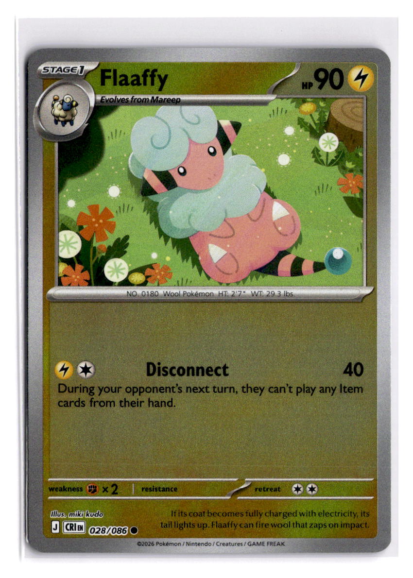 Flaaffy Common Reverse Holo CRI 028/086 NM