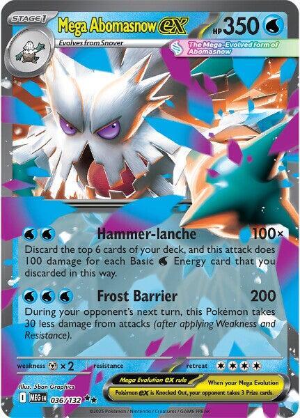 Mega Abomasnow ex Double Rare Holo MEG 036/132 NM