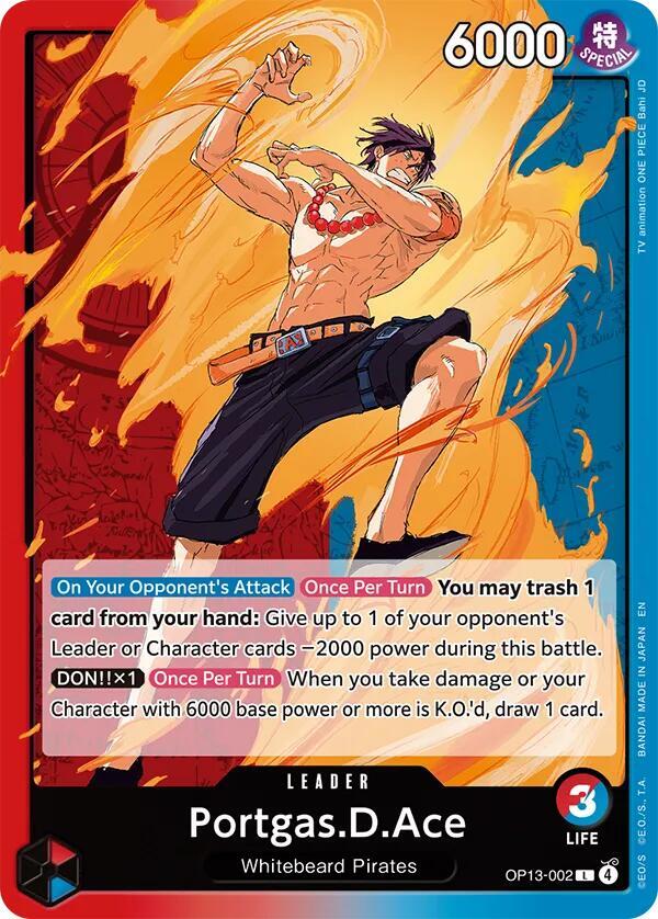 Portgas.D.Ace (002) L OP13 OP13-002 NM