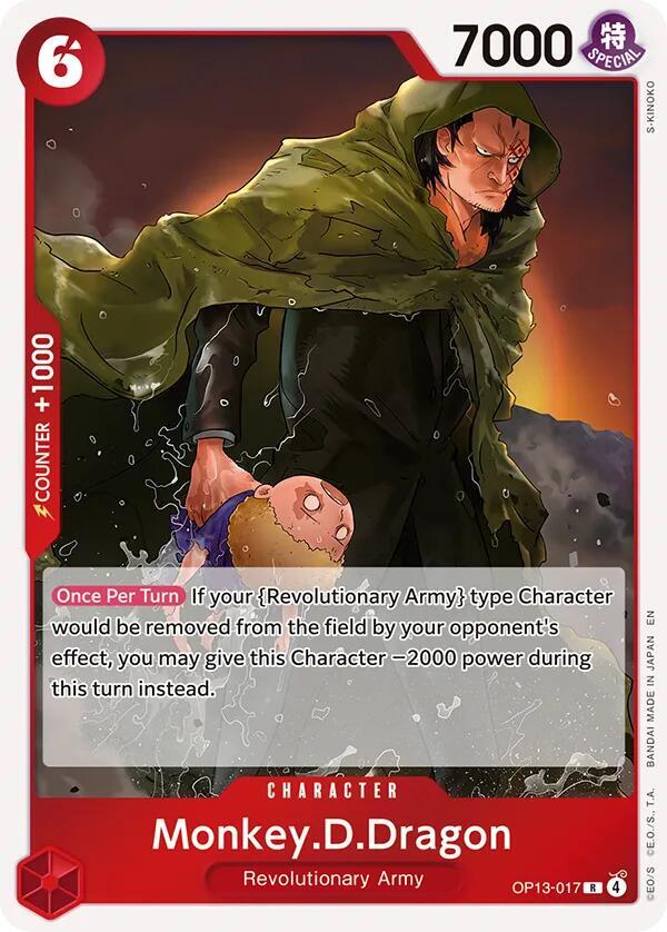 Monkey.D.Dragon R Foil OP13 OP13-017 NM