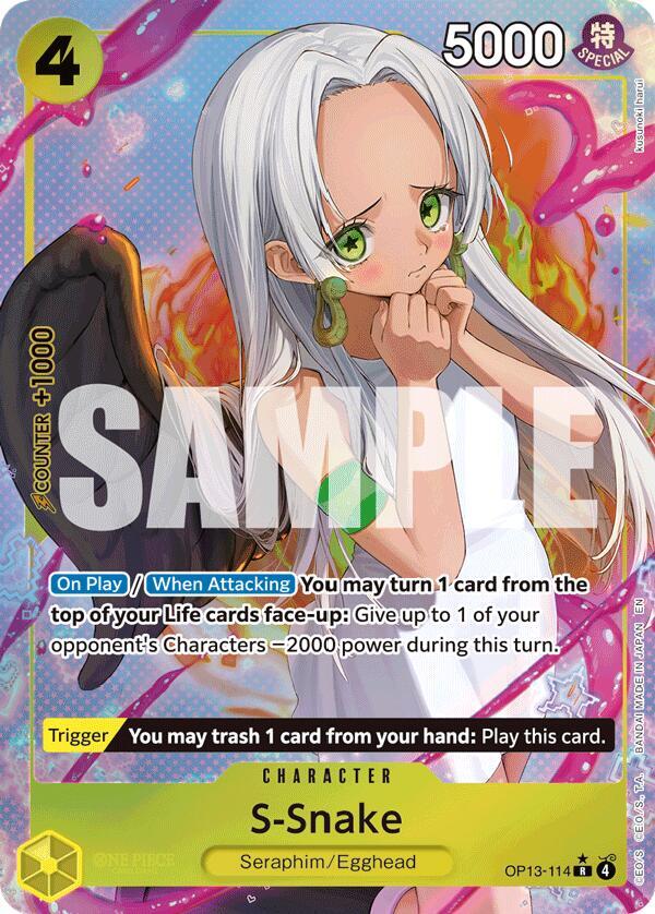 S-Snake (Alternate Art) R Foil OP13 OP13-114 NM