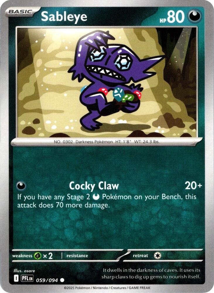 Sableye Common Regular PFL 059/094 NM