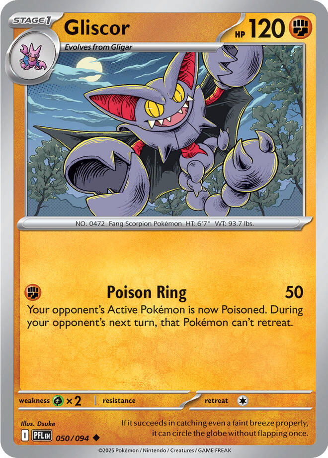 Gliscor Uncommon Regular PFL 050/094 NM