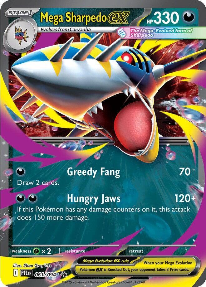 Mega Sharpedo ex Double Rare Holo PFL 061/094 NM