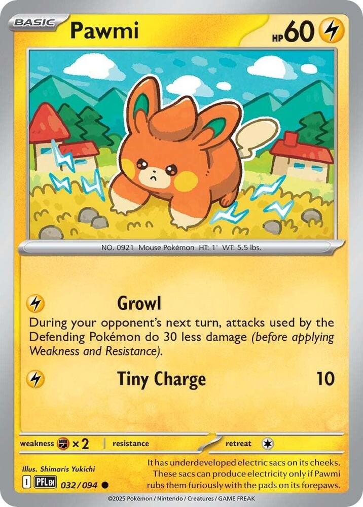Pawmi Common Reverse Holo PFL 032/094 NM