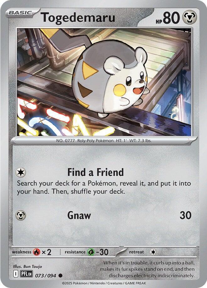Togedemaru Common Reverse Holo PFL 073/094 NM