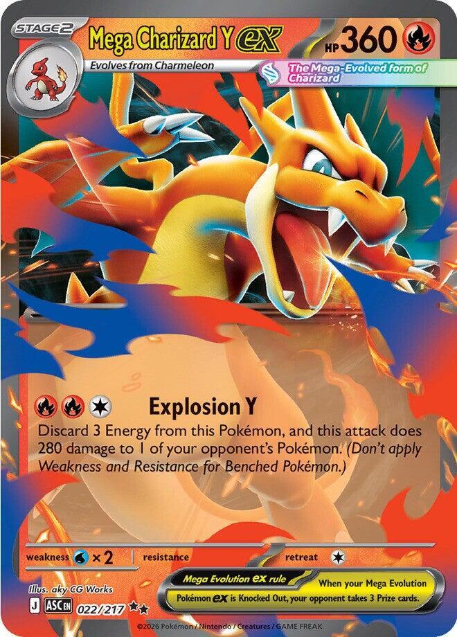 Mega Charizard Y ex Double Rare Holo ASC 022/217 NM