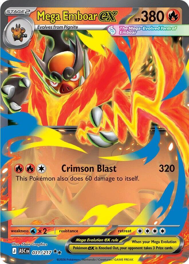 Mega Emboar ex Double Rare Holo ASC 031/217 NM