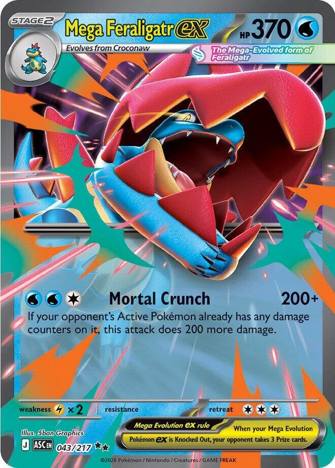 Mega Feraligatr ex Double Rare Holo ASC 043/217 NM