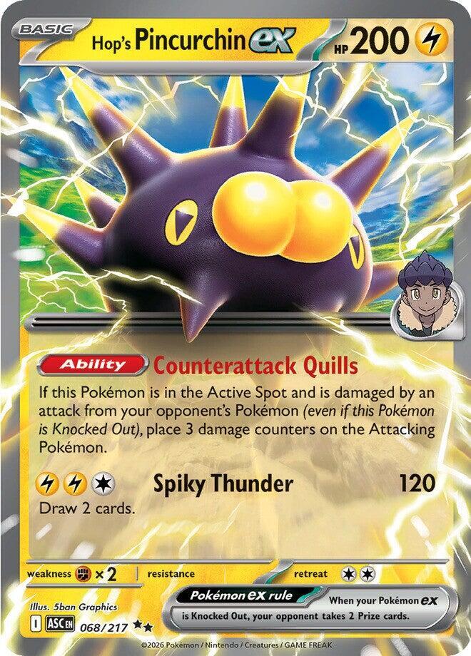 Hop's Pincurchin ex Double Rare Holo ASC 068/217 NM