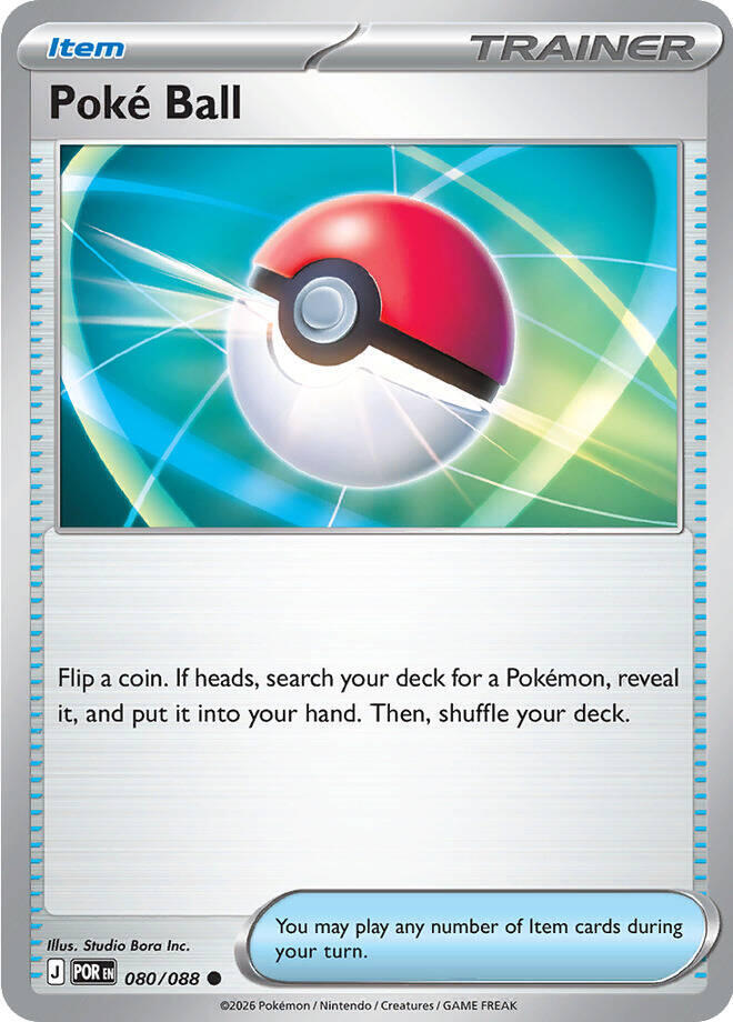 Poke Ball Common Regular POR 080/088 NM