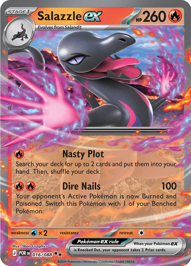 Salazzle ex Double Rare Holo POR 016/088 NM