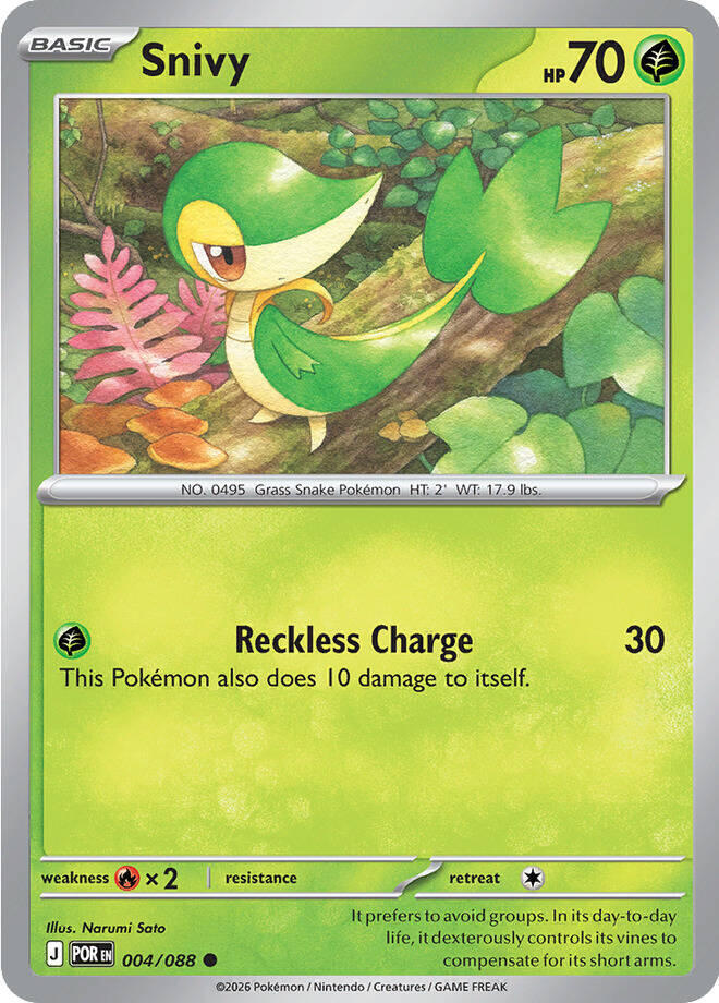 Snivy Common Regular POR 004/088 NM