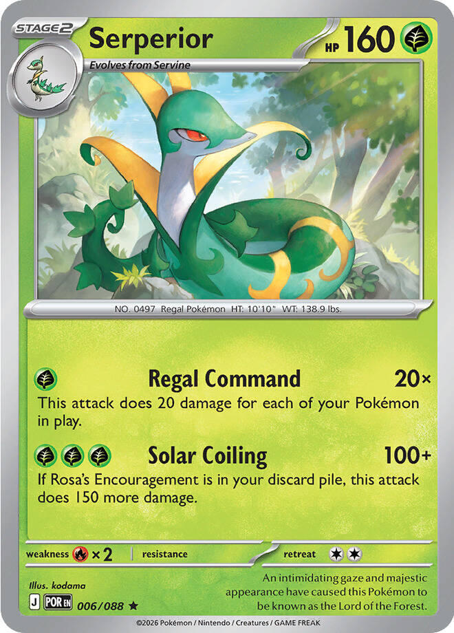 Serperior Rare Reverse Holo POR 006/088 NM