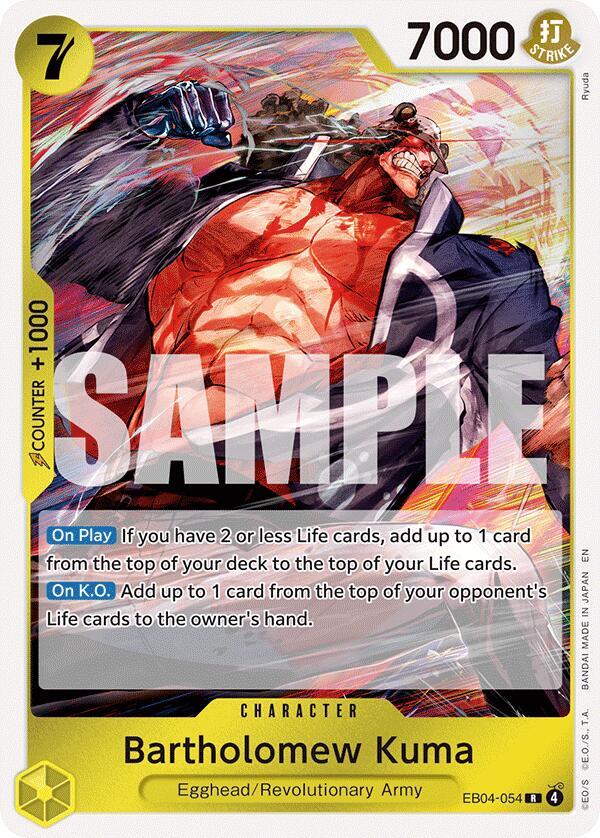 Bartholomew Kuma R Foil OP15 EB04 EB04 054 NM