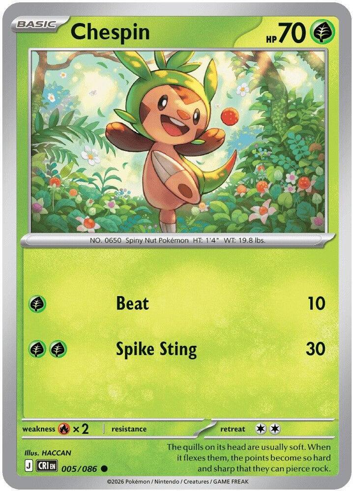 Chespin Common CRI 005/086 NM