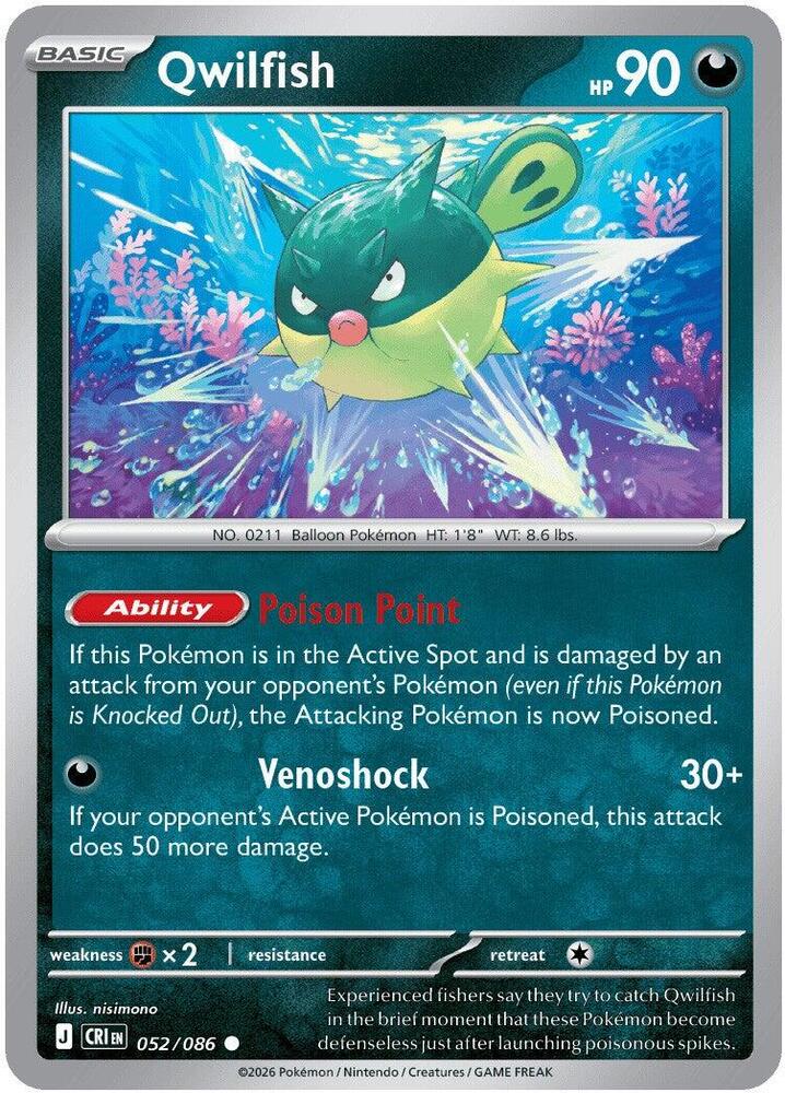 Qwilfish Common CRI 052/086 NM