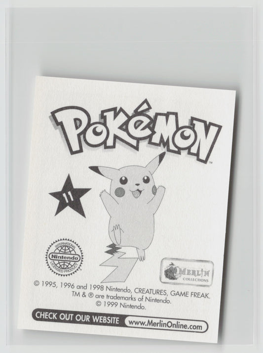 Metapod - Merlin Topps Sticker 1999 #11 NM (Back)