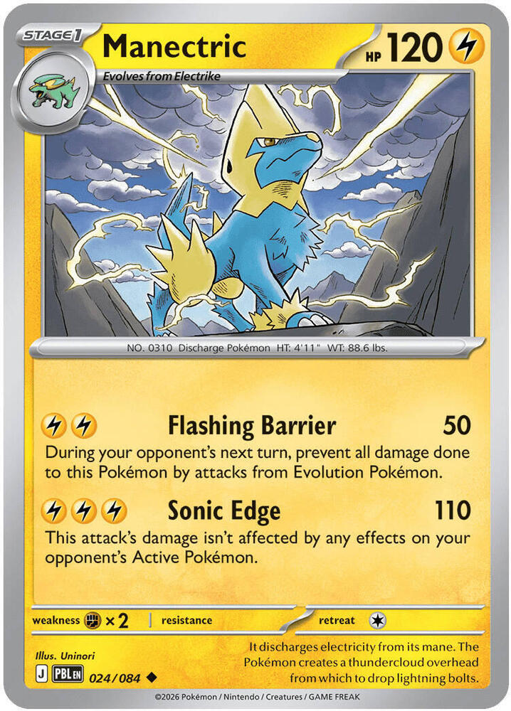 Manectric Uncommon PBL 024/084 NM