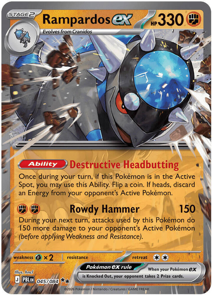 Rampardos ex Double Rare Holo PBL 045/084 NM