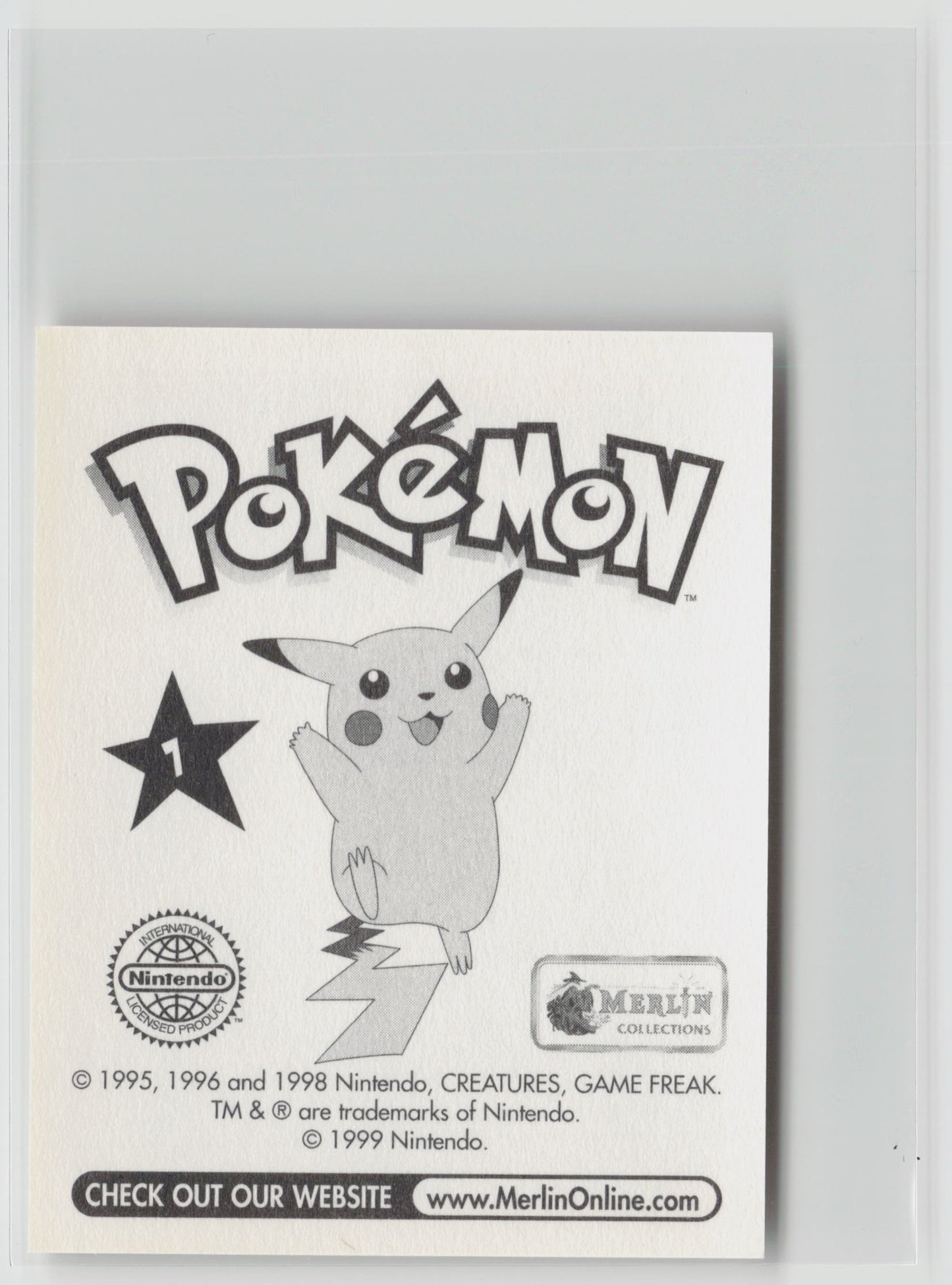 Squirtle - Merlin Topps Sticker 1999 #7 NM (Back)