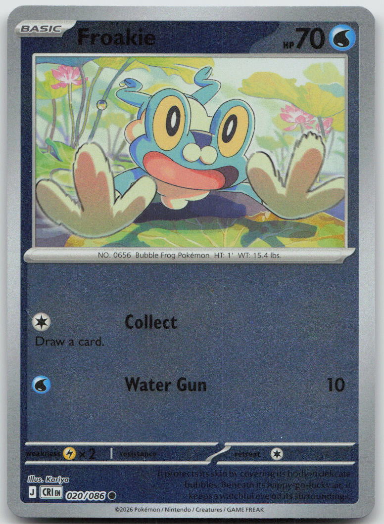 Froakie Common Reverse Holo CRI 020/086 NM