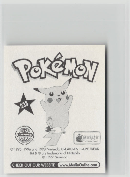 Golduck - Merlin Topps Sticker 1999 #233 NM (Back)