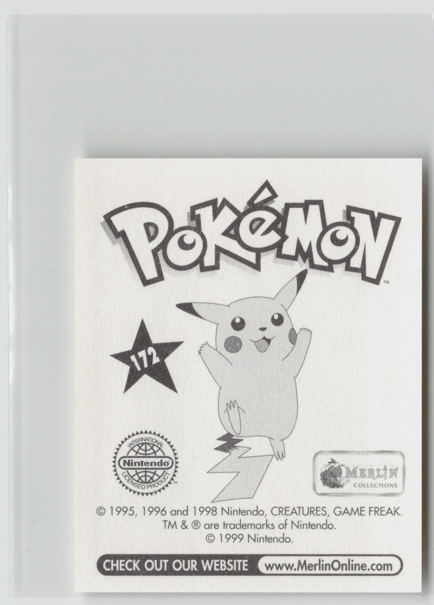 Primeape - Merlin Topps Sticker 1999 #172 NM (Back)