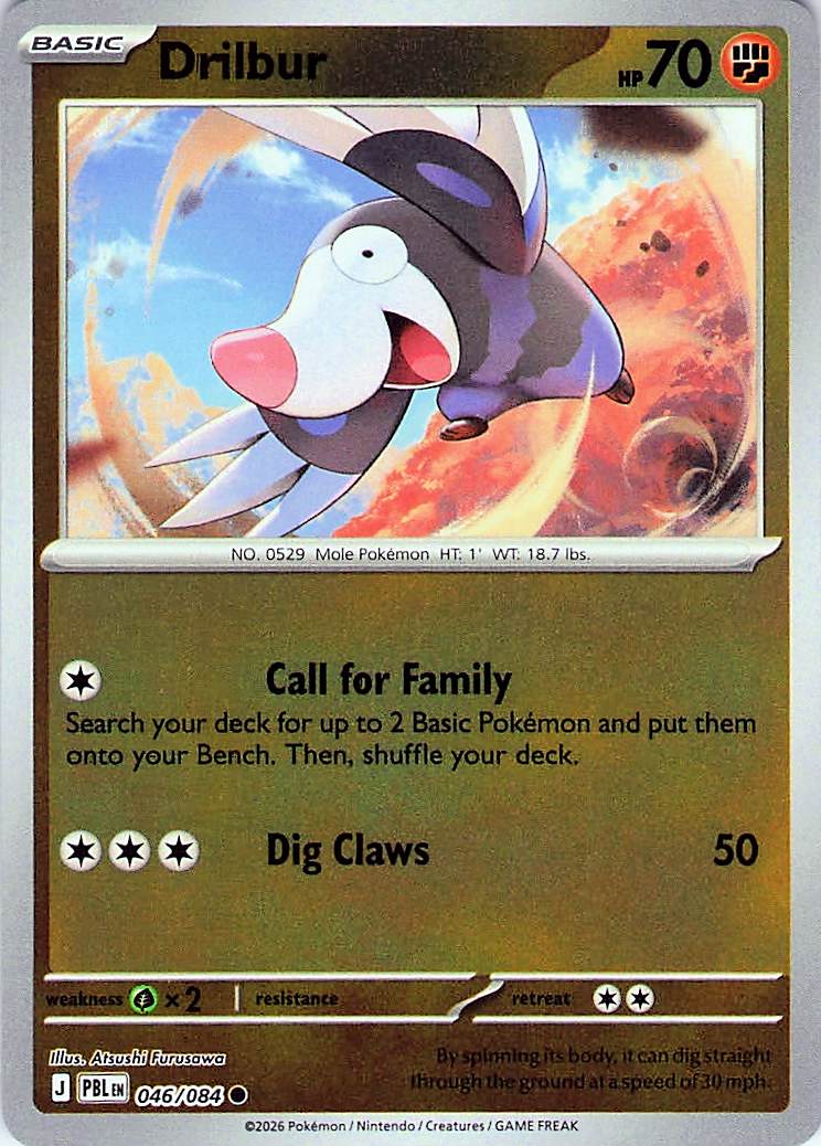 Drilbur Common Reverse Holo PBL 046/084 NM