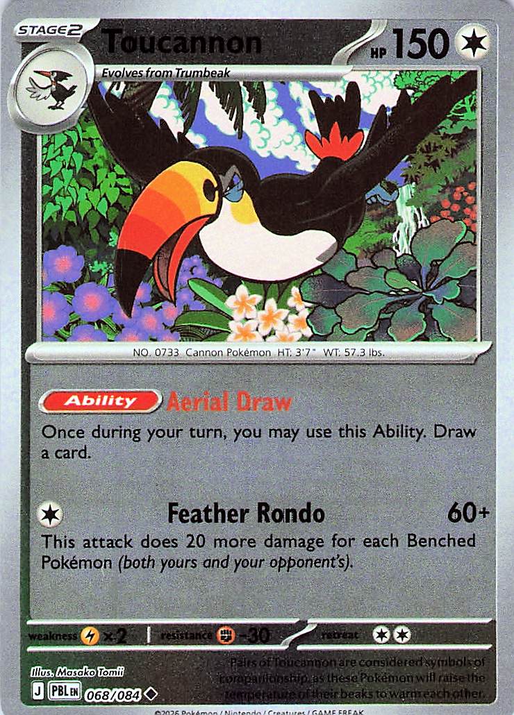 Toucannon Uncommon Reverse Holo PBL 068/084 NM
