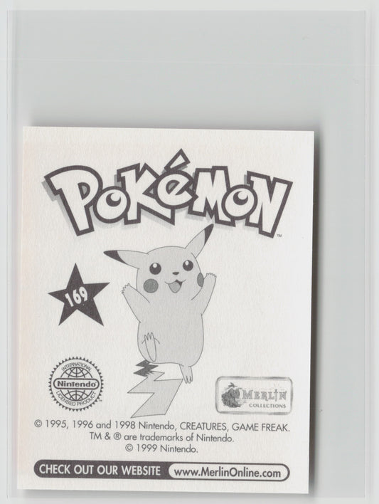Voltorb - Merlin Topps Sticker 1999 #169 NM (Back)