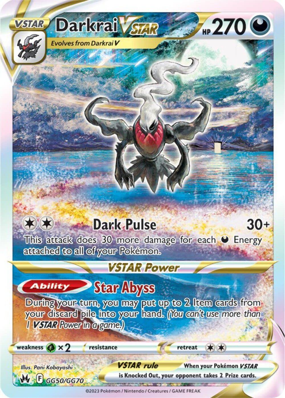 Darkrai Vstar - Crown Zenith GG50/GG70