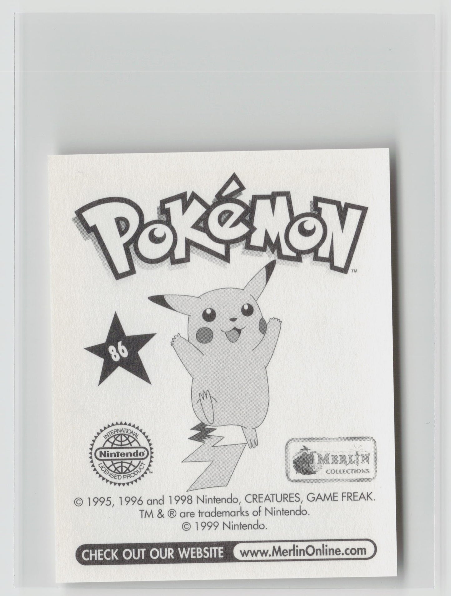 Seel - Merlin Topps Sticker 1999 #86 NM (Back)
