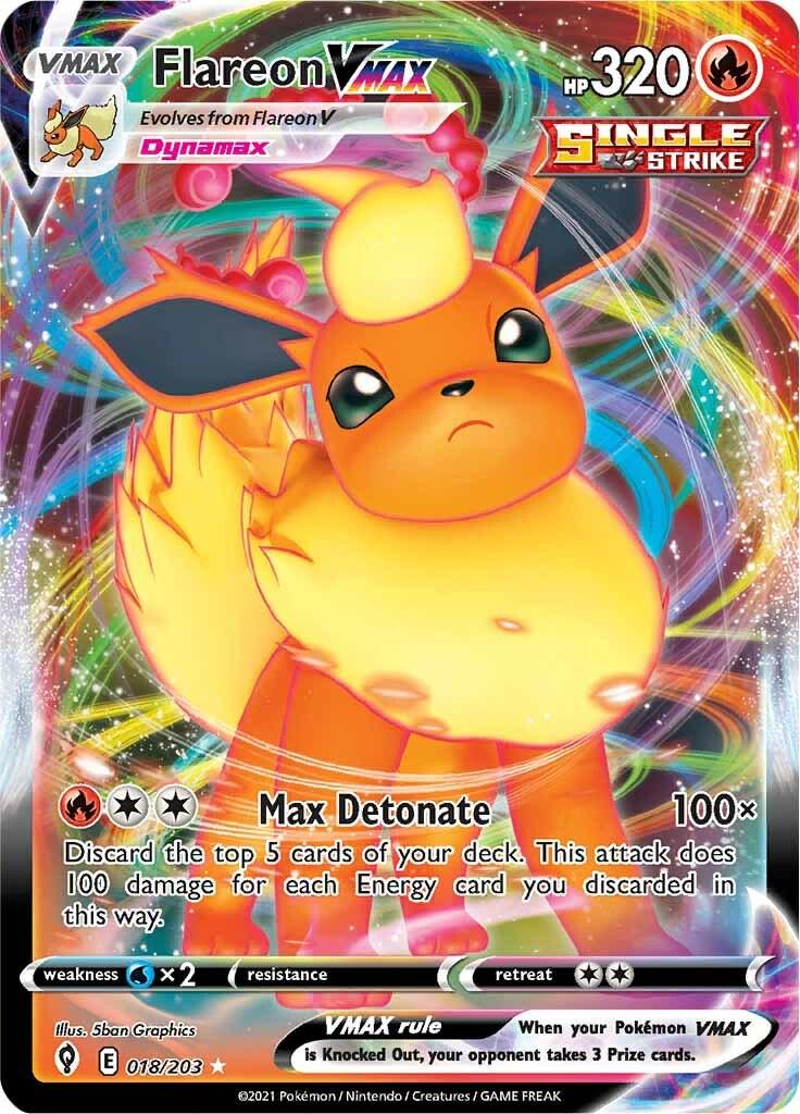 Flareon Vmax - Evolving Skies #018/203