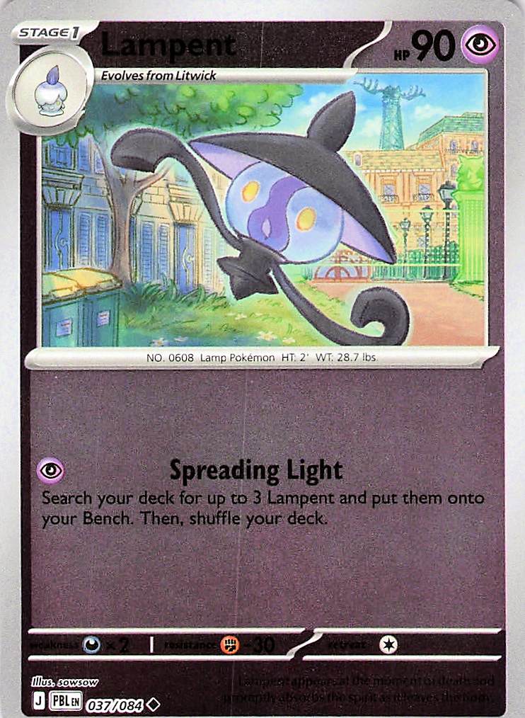 Lampent Uncommon Reverse Holo PBL 037/084 NM