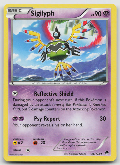 Sigilyph Uncommon Normal BKP 55/122 NM