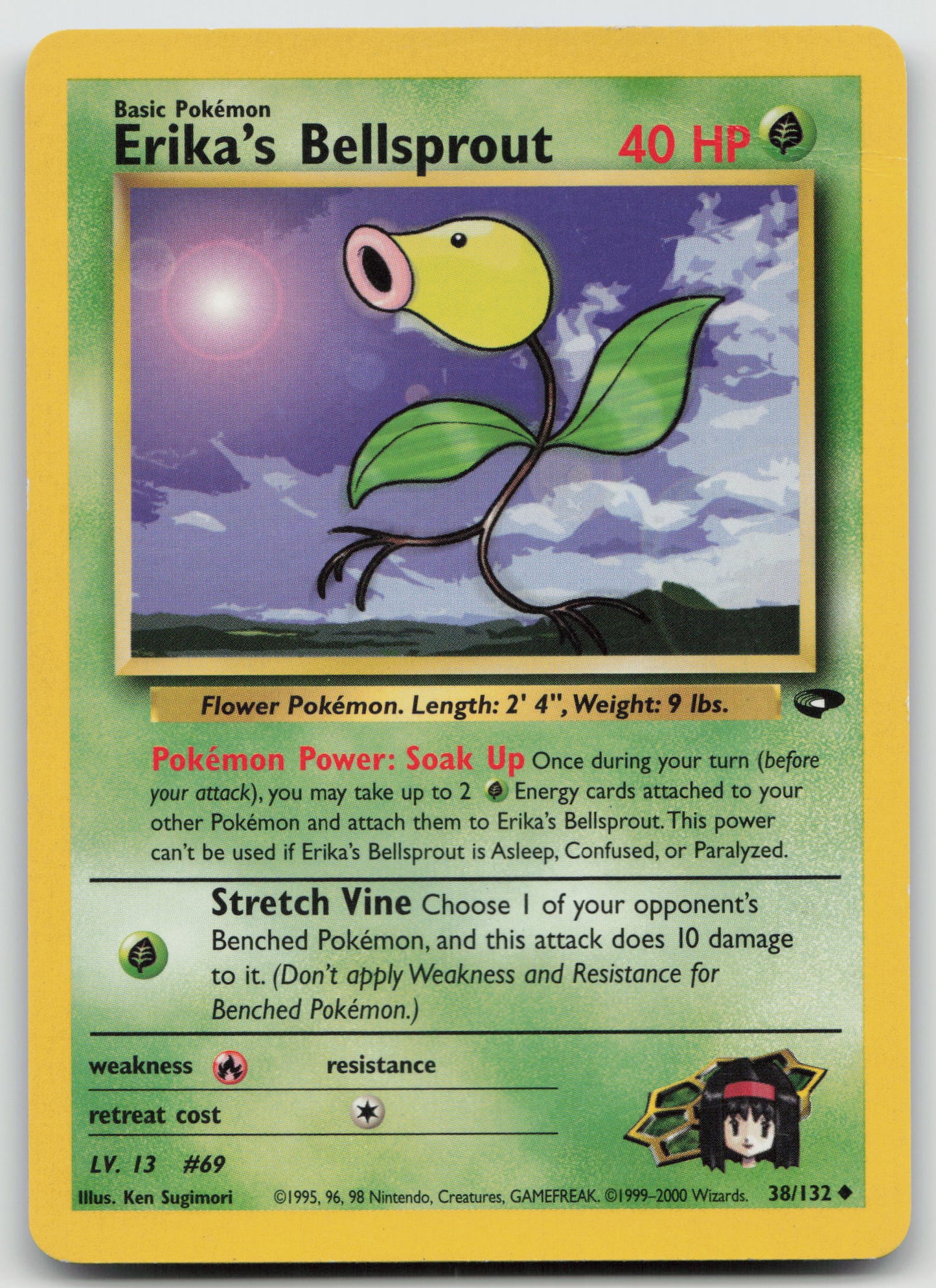 Erika's Bellsprout Uncommon Unlimited G2 038/132 HP